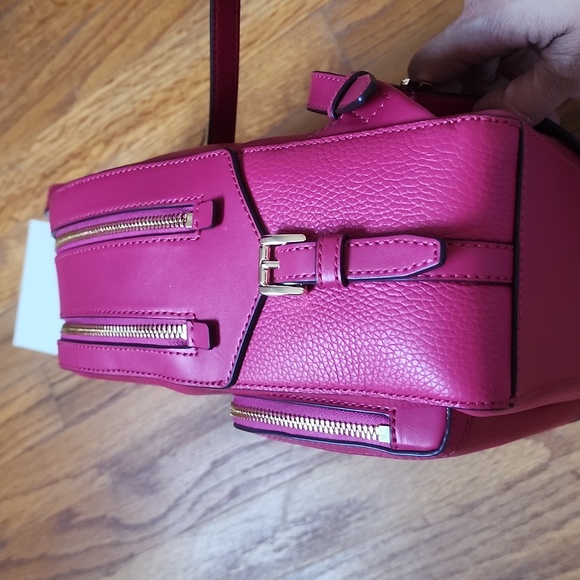 NWT Michael Kors Bags Michael Kors Jaycee Medium Pebbled Leather in Carmine Pink - Picture 7 of 9